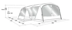 Outwell Mountain Lake 5ATC Tent (2022) 16 Outwell Mountain Lake 5ATC Tent (2022) -Vango Shop 111198 mountain lake 5atc drawing perspective2
