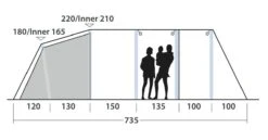 Outwell Wood Lake 6ATC Tent (2022) -Vango Shop 111267 wood lake 6atc drawing other5