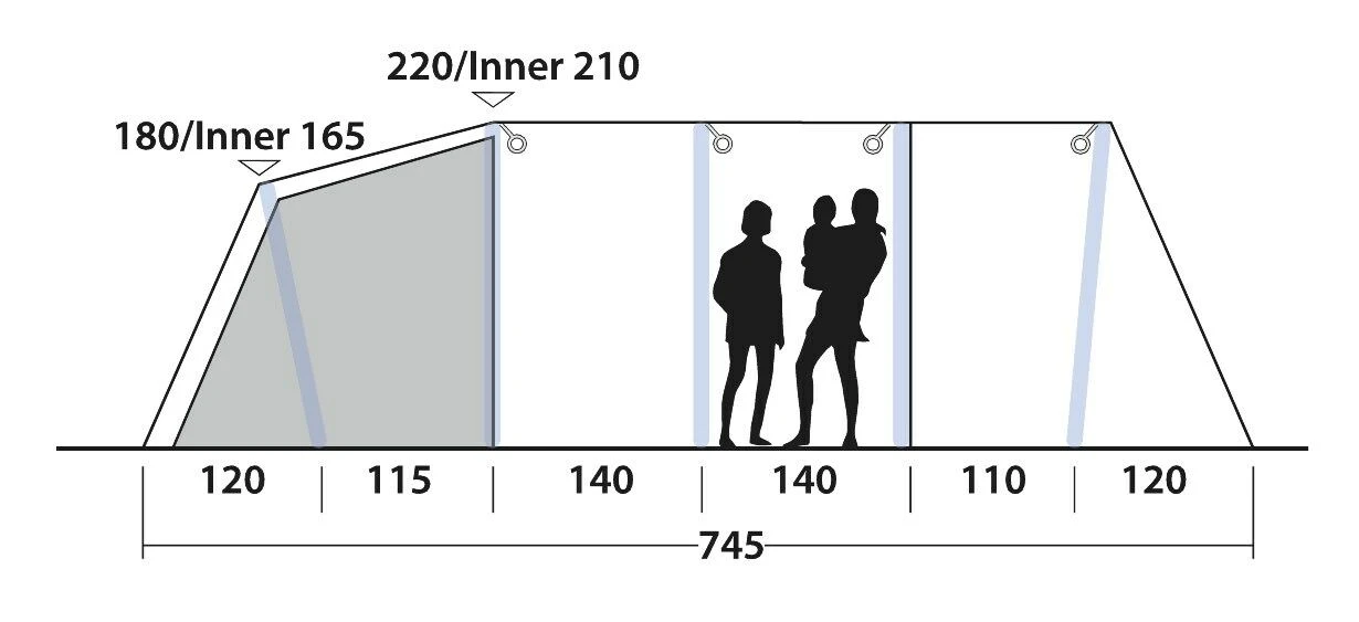 Outwell Queensdale 8PA Tent (2023) 5 Outwell Queensdale 8PA Tent (2023) - Image 5