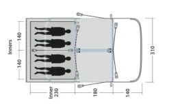 Outwell Springville 4SA Tent (2023) 19 Outwell Springville 4SA Tent (2023) -Vango Shop 111275 springville 4sa drawing floorplan3