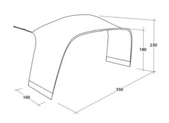 Outwell Lounge Tent Connector L (2023) 9 Outwell Lounge Tent Connector L (2023) -Vango Shop 111341 lounge tent connector l drawing perspective2