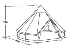 Robens Klondike Tipi Tent (2023) 9 Robens Klondike Tipi Tent (2023) -Vango Shop 130083 klondike drawing perspective 374
