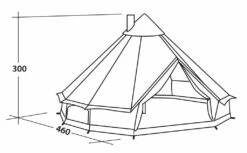 Robens Klondike Grande Tipi Tent (2023) -Vango Shop 130174 klondike grande drawing perspective 2