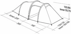 Robens Voyager 2EX Tent (2022) 16 Robens Voyager 2EX Tent (2022) -Vango Shop 130263 voyager 2ex drawing perspective2
