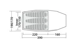 Robens Pioneer 3EX Tent (2022) 16 Robens Pioneer 3EX Tent (2022) -Vango Shop 130275 pioneer 3ex drawing floorplan3