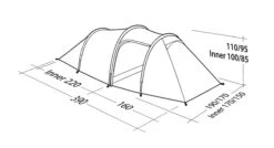 Robens Pioneer 3EX Tent (2022) 18 Robens Pioneer 3EX Tent (2022) -Vango Shop 130275 pioneer 3ex drawing perspective2