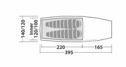 Robens Pioneer 2EX Tent (2022) 9 Robens Pioneer 2EX Tent (2022) -Vango Shop 130314 pioneer 2ex drawing floorplan17