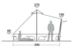 Outwell Robens Klondike Twin Tipi Tent (2023) 17 Outwell Robens Klondike Twin Tipi Tent (2023) -Vango Shop 130359 klondike twin drawing other4