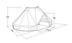 Outwell Robens Klondike Twin Tipi Tent (2023) 18 Outwell Robens Klondike Twin Tipi Tent (2023) -Vango Shop 130359 klondike twin drawing perspective2