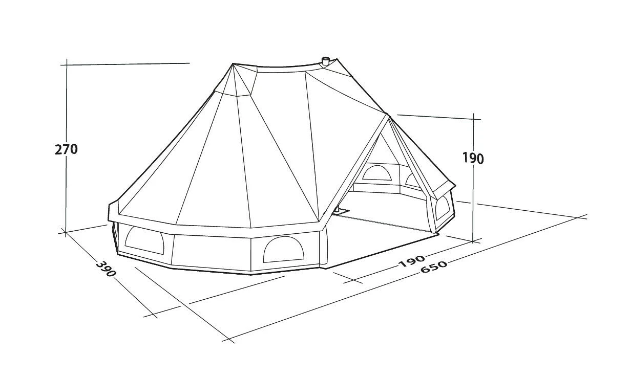 Outwell Robens Klondike Twin Tipi Tent (2023) 9 Outwell Robens Klondike Twin Tipi Tent (2023) - Image 9