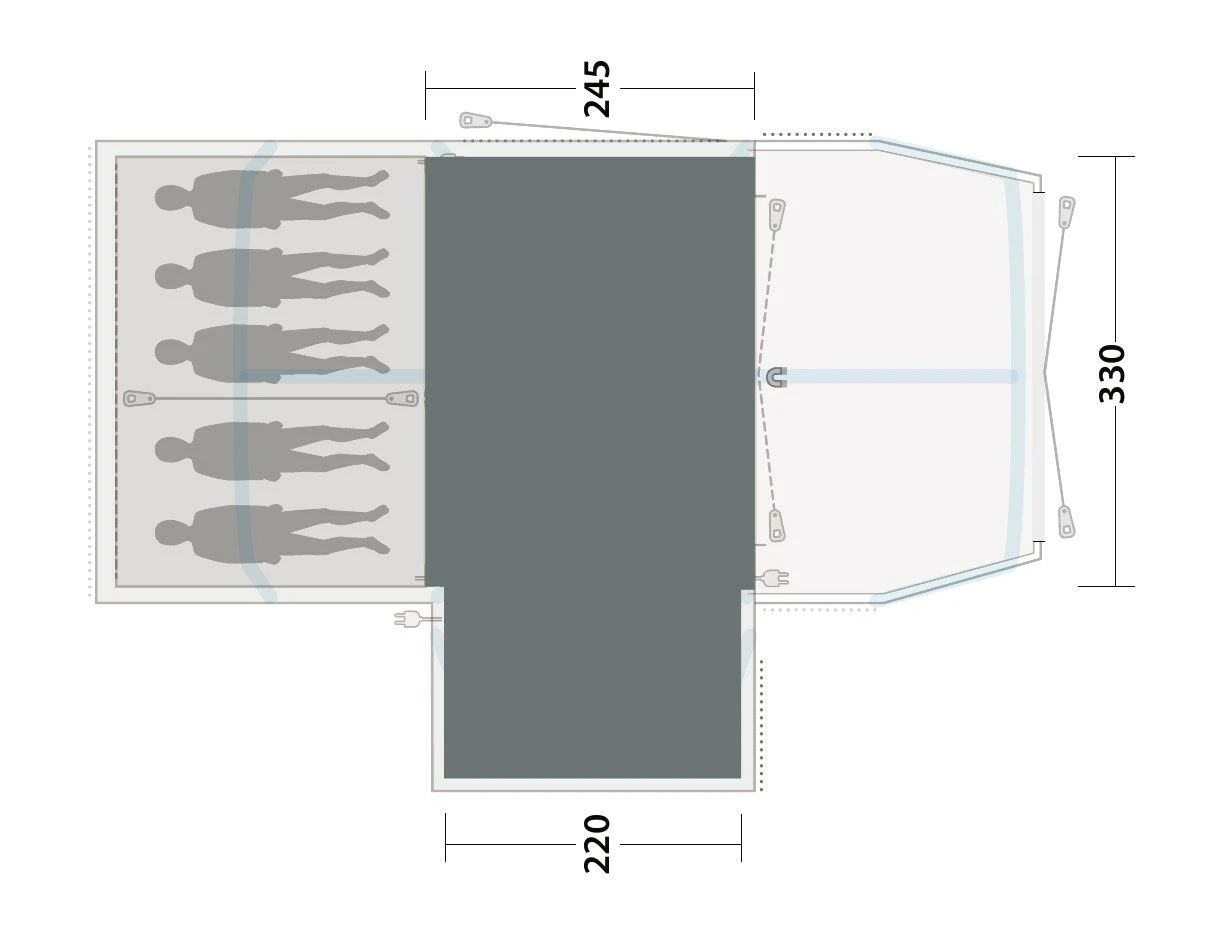 Outwell Mountain Lake 5ATC Flat Woven Carpet 3 Outwell Mountain Lake 5ATC Flat Woven Carpet - Image 3