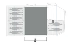 Outwell Knightdale 8PA Flat Woven Carpet 5 Outwell Knightdale 8PA Flat Woven Carpet -Vango Shop 170894 flat woven carpet knightdale 8pa drawing floorplan2