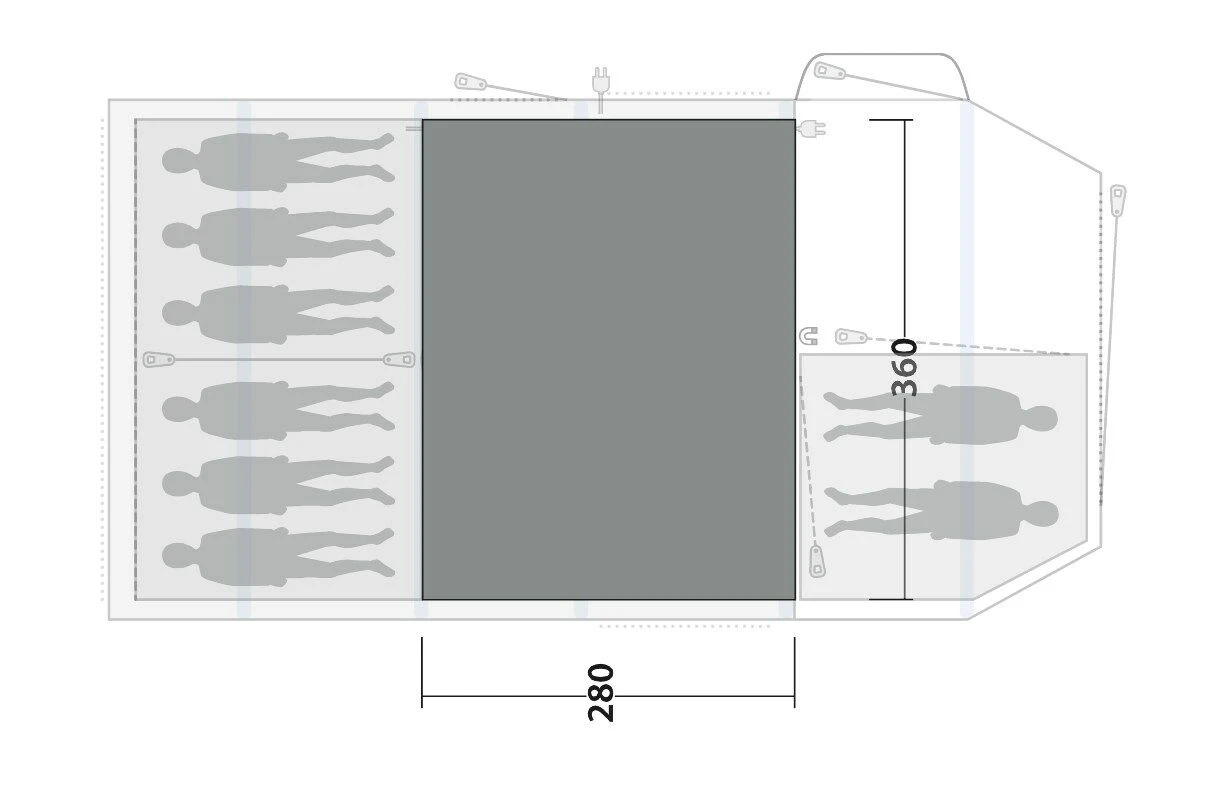 Outwell Knightdale 8PA Flat Woven Carpet 3 Outwell Knightdale 8PA Flat Woven Carpet - Image 3