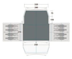 Outwell Grandville 8SA Flat Woven Carpet -Vango Shop 170908 flat woven carpet grandville 8sa drawing floorplan2