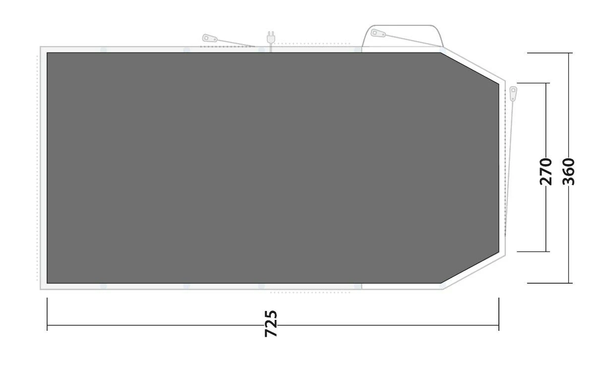 Outwell Knightdale 8PA Footprint Groundsheet 2 Outwell Knightdale 8PA Footprint Groundsheet - Image 2