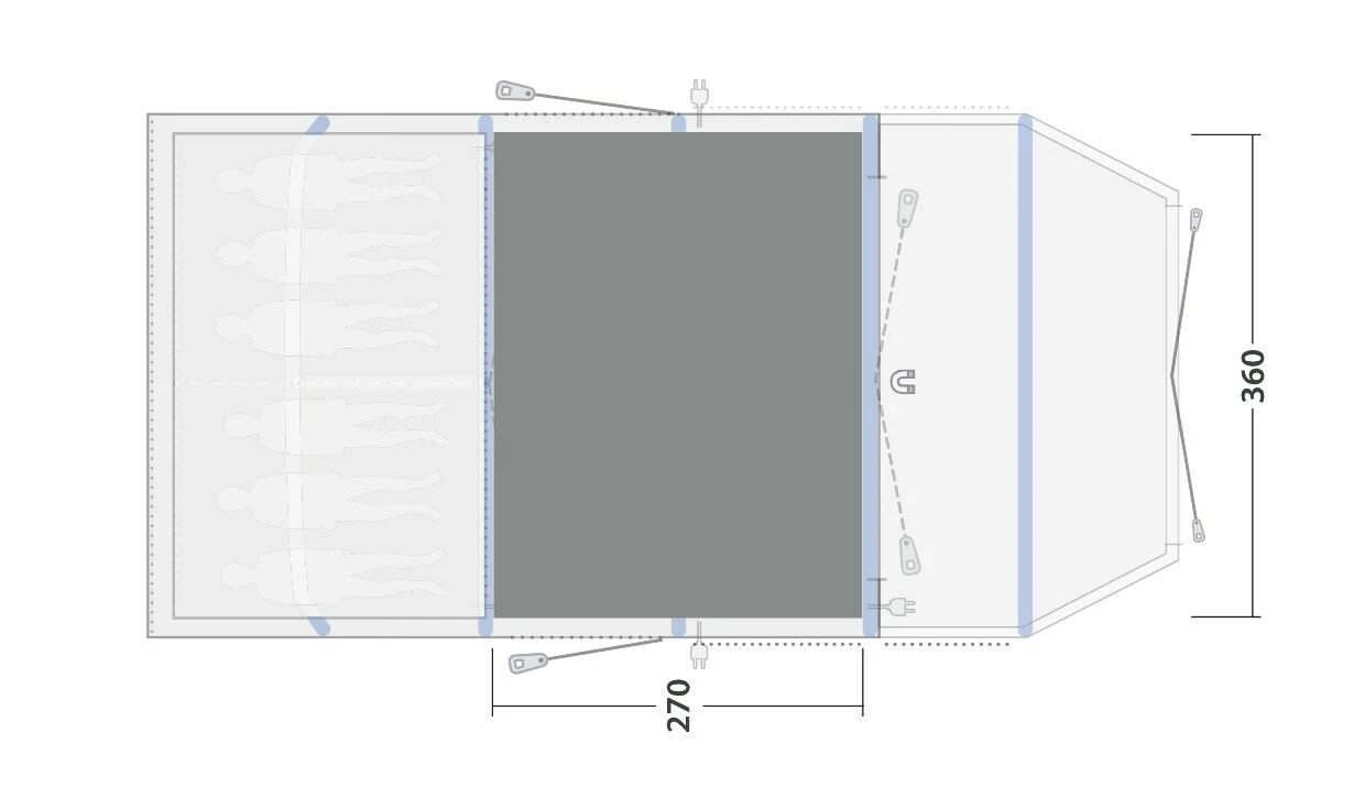 Outwell Wood Lake 6ATC Flat Woven Carpet 2 Outwell Wood Lake 6ATC Flat Woven Carpet - Image 2