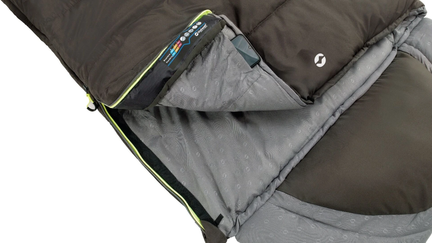 Outwell Contour Supreme Coffee Sleeping Bag 4 Outwell Contour Supreme Coffee Sleeping Bag - Image 4