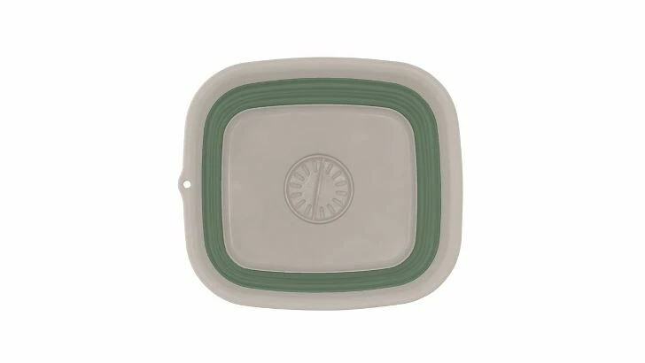 Outwell Collaps Wash Bowl W/drain Shadow Green 3 Outwell Collaps Wash Bowl W/drain Shadow Green - Image 3
