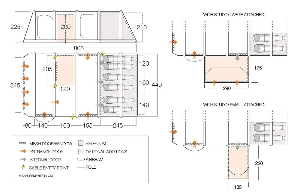 Vango Airbeam Vango Anantara IV 650xl Air Tent (2023) 2 Vango Airbeam Vango Anantara IV 650xl Air Tent (2023) - Image 2