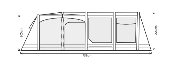 Outdoor Revolution Airedale 7.0SE Tent (2022) 3 Outdoor Revolution Airedale 7.0SE Tent (2022) - Image 3