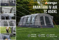 Vango Airbeam Vango Anantara IV TC 450XL Air Tent (2023) 13 Vango Airbeam Vango Anantara IV TC 450XL Air Tent (2023) -Vango Shop anantara iv air tc 450xl low res2