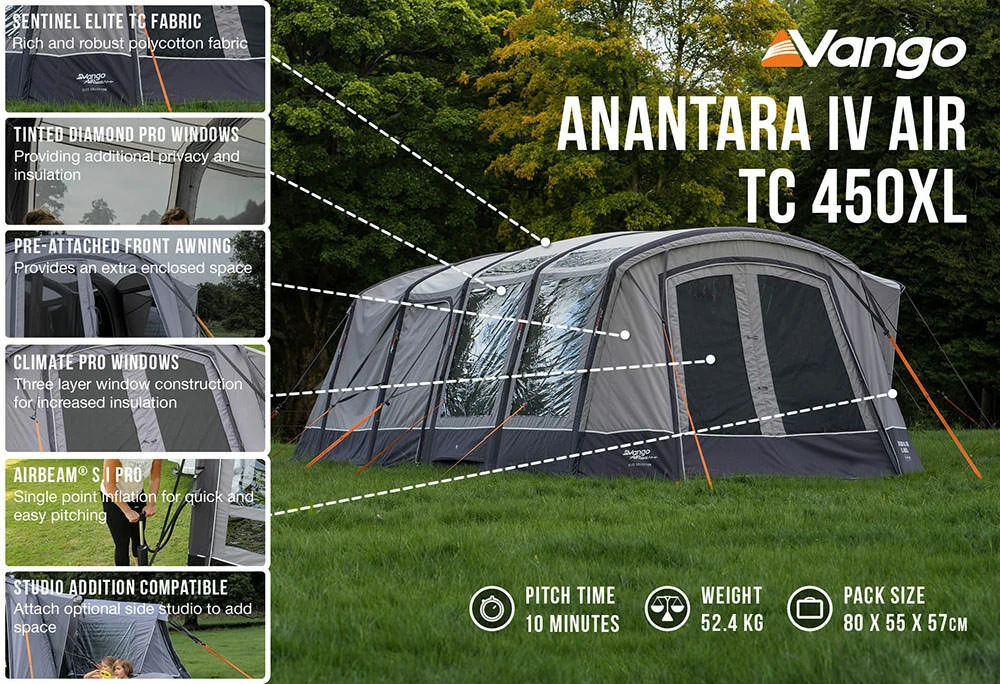 Vango Airbeam Vango Anantara IV TC 450XL Air Tent (2023) 6 Vango Airbeam Vango Anantara IV TC 450XL Air Tent (2023) - Image 6