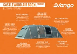 Vango Airbeam Vango Castlewood Air 800XL Tent Package (2023) 18 Vango Airbeam Vango Castlewood Air 800XL Tent Package (2023) -Vango Shop castlewood air 800xl package