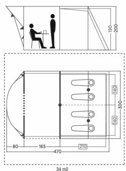 Coleman Castle Pines 4 BlackOut Tent (2022) 12 Coleman Castle Pines 4 BlackOut Tent (2022) -Vango Shop col fp 2000037062 castle pines 4