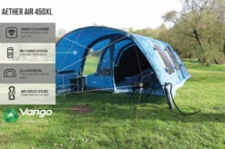 Vango Airbeam Vango Aether Air 450XL Tent (2022) -Vango Shop earth collection airbeam infographics call outs6