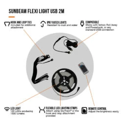 Vango Sunbeam Flexi Light 2m (USB) -Vango Shop family essentials infographicscall outs5