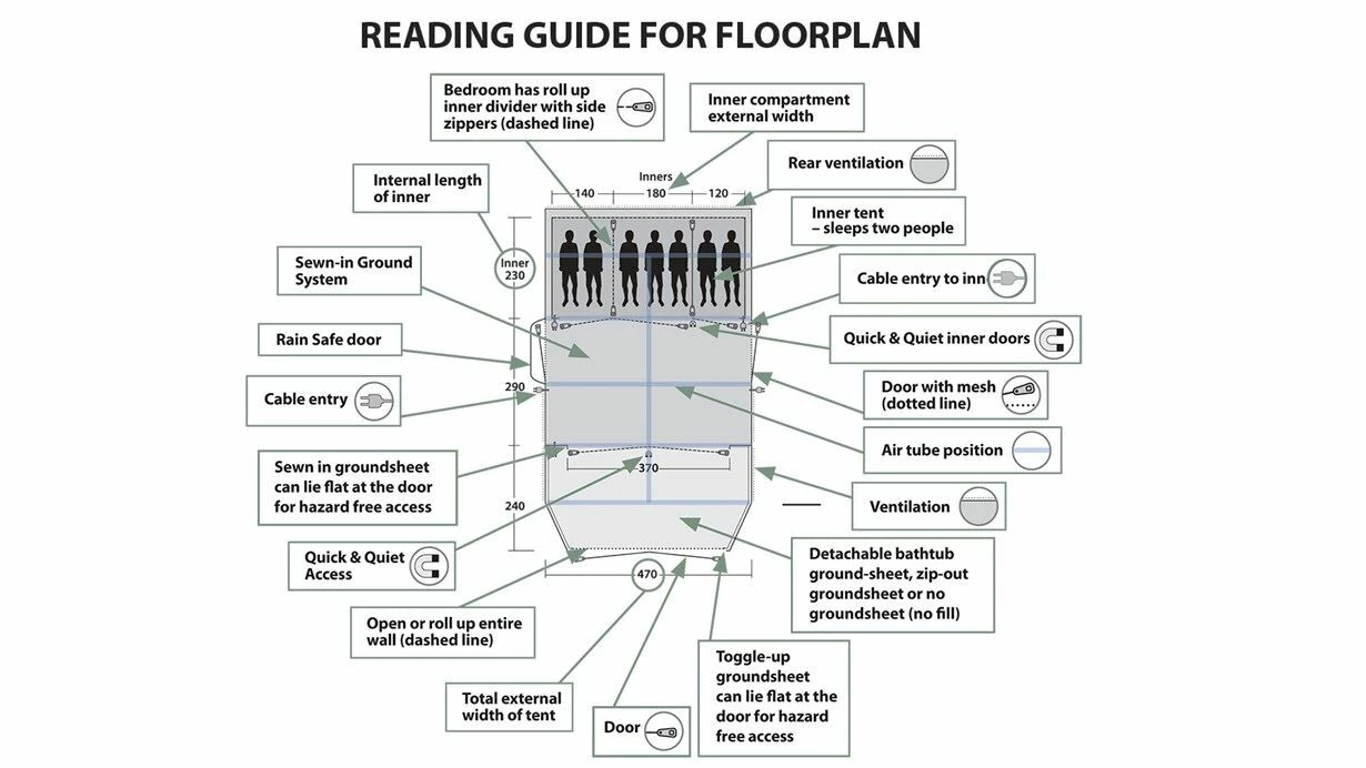 Outwell Parkdale 6PA Tent (2023) 5 Outwell Parkdale 6PA Tent (2023) - Image 5