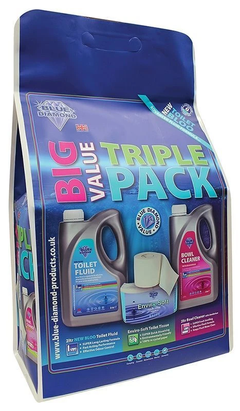 Blue Diamond Big Value 2L Triple Pack (Toilet Fluid) 1 Blue Diamond Big Value 2L Triple Pack (Toilet Fluid)