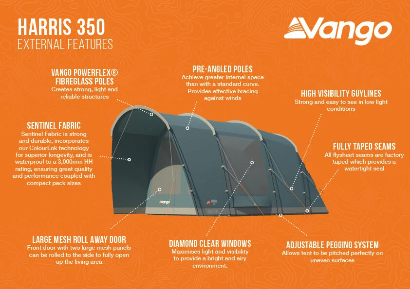 Vango Harris 350 Poled Tent (2023) 6 Vango Harris 350 Poled Tent (2023) - Image 6