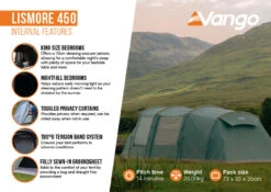 Vango Lismore 450 Poled Tent Package (2023) 12 Vango Lismore 450 Poled Tent Package (2023) -Vango Shop lismore 450 infographic2