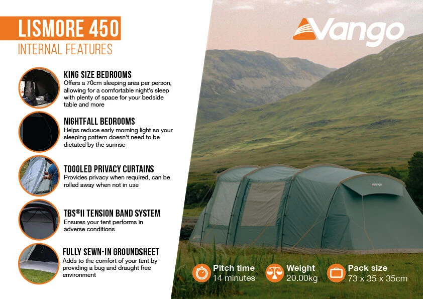 Vango Lismore 450 Poled Tent Package (2023) 4 Vango Lismore 450 Poled Tent Package (2023) - Image 4