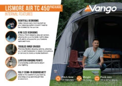 Vango Airbeam Vango Lismore Air TC 450 Tent Package (2023) 7 Vango Airbeam Vango Lismore Air TC 450 Tent Package (2023) -Vango Shop lismore air tc 450 package2