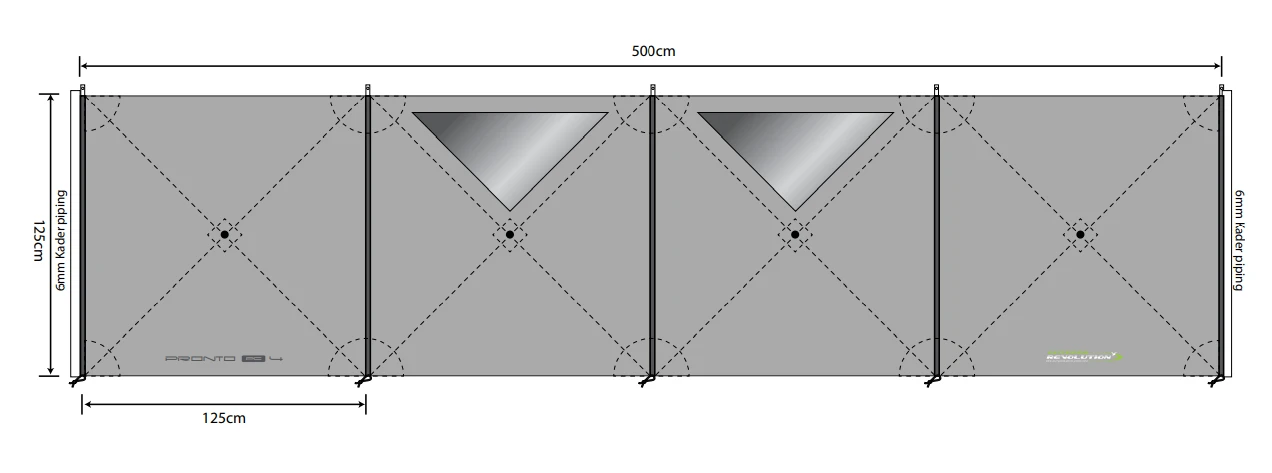 Outdoor Revolution Pronto PC 4 Panel Windbreak (125*500) 4 Outdoor Revolution Pronto PC 4 Panel Windbreak (125*500) - Image 4
