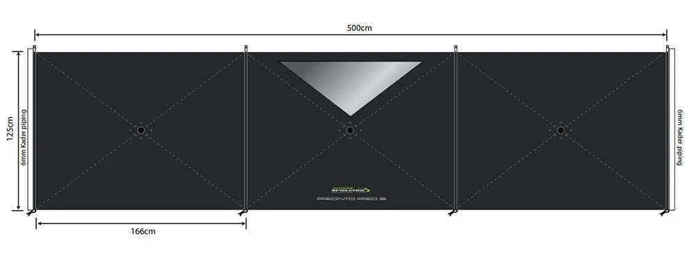 Outdoor Revolution Pronto Pro 3 Panel Windbreak (125 X 500cm) 2 Outdoor Revolution Pronto Pro 3 Panel Windbreak (125 X 500cm) - Image 2