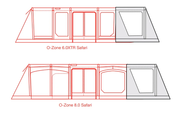 Outdoor Revolution O-Zone XTR Safari Front Porch Extension 3 Outdoor Revolution O-Zone XTR Safari Front Porch Extension - Image 3