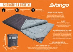 Vango Shangri-La Luxe XL Sleeping Bag (2023) 9 Vango Shangri-La Luxe XL Sleeping Bag (2023) -Vango Shop shangri la luxe xl infographic 1