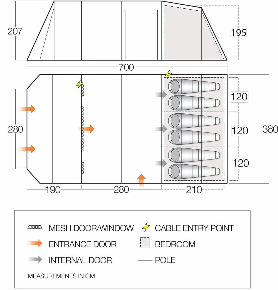 Vango Stargrove II 600xl Poled Tent (2022) 2 Vango Stargrove II 600xl Poled Tent (2022) - Image 2