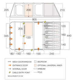 Vango Airbeam Vango Anantara IV TC 650xl Air Tent (2023) 18 Vango Airbeam Vango Anantara IV TC 650xl Air Tent (2023) -Vango Shop vango 2021 airbeam si pro floorplan anantara iii air tc 650xl 1