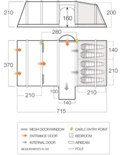 Vango Airbeam Vango Rome II Air 550XL Tent Package (2023) 12 Vango Airbeam Vango Rome II Air 550XL Tent Package (2023) -Vango Shop vango 2021 tents floorplan rome air 550xl hi