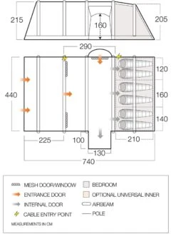 Vango Airbeam Vango Rome II Air 650XL Tent Package (2023) 19 Vango Airbeam Vango Rome II Air 650XL Tent Package (2023) -Vango Shop vango 2021 tents floorplan rome air 650xl hi