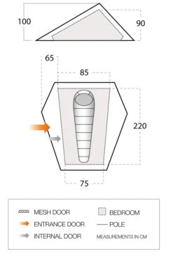 Vango Heddon 100 Tent (2022) 11 Vango Heddon 100 Tent (2022) -Vango Shop vango 2022 tents floorplan heddon 100 low res