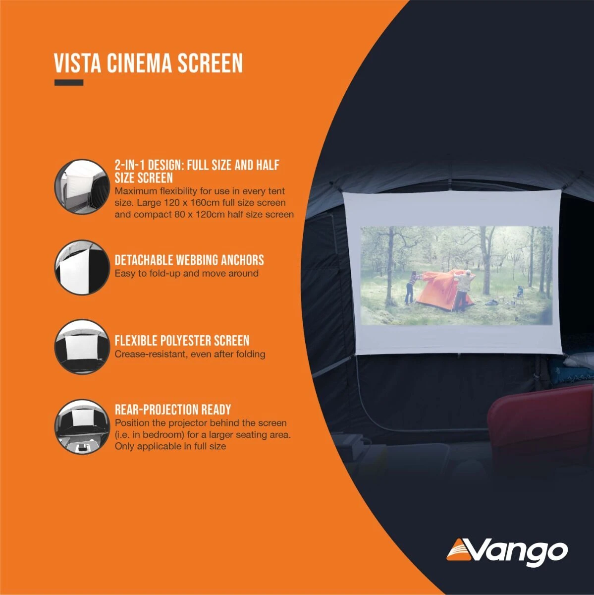 Vango Vista Cinema Screen 2 Vango Vista Cinema Screen - Image 2